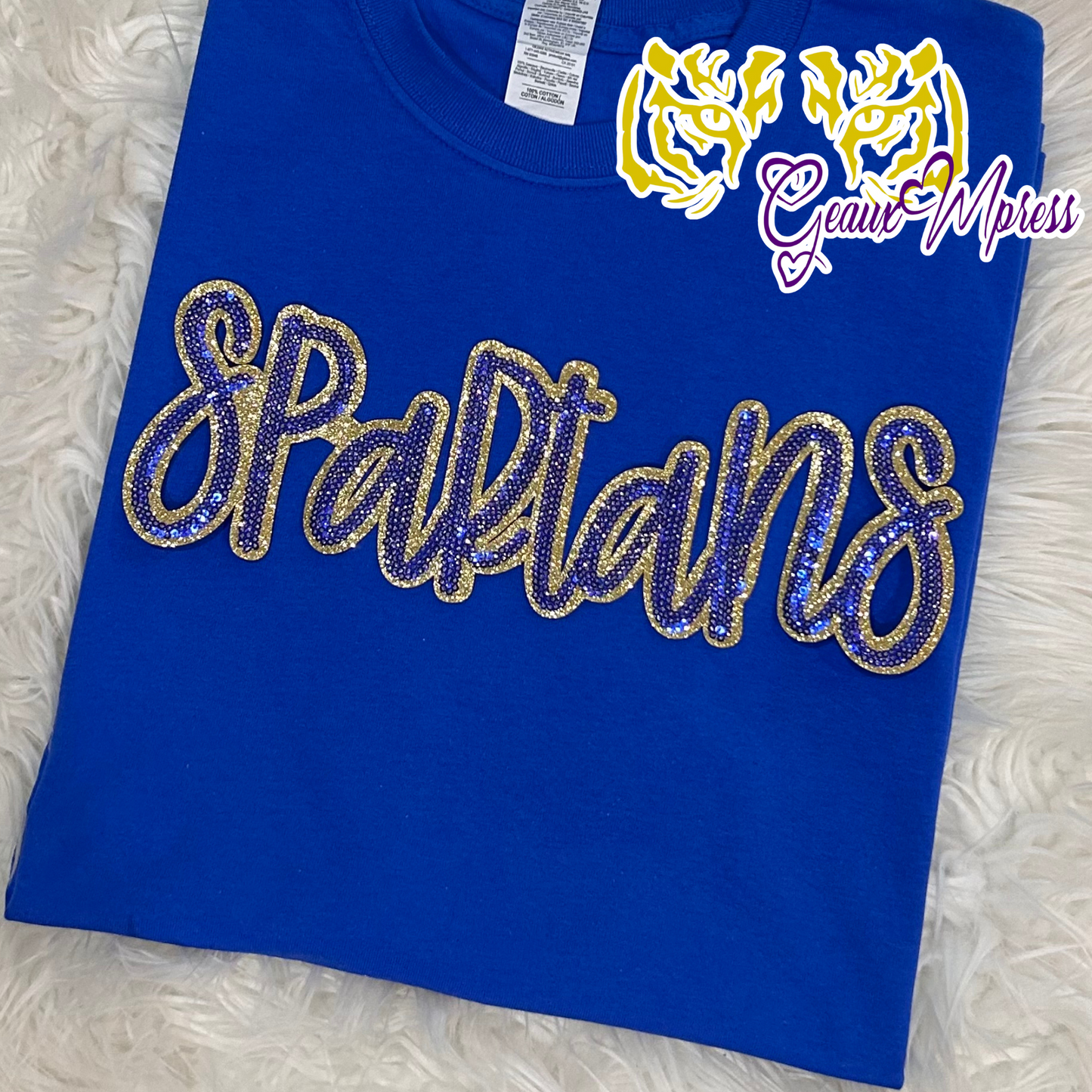 SPARTANS SEQUIN PATCH TEE, LONG SLEEVE AND SWEATSHIRT