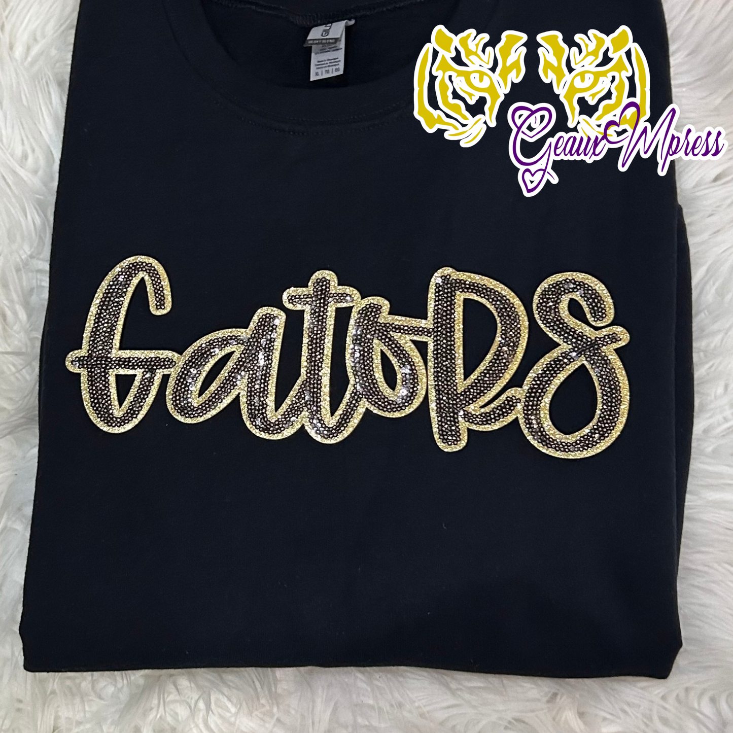 GATORS SEQUIN PATCH TEE, LONG SLEEVE AND SWEATSHIRT