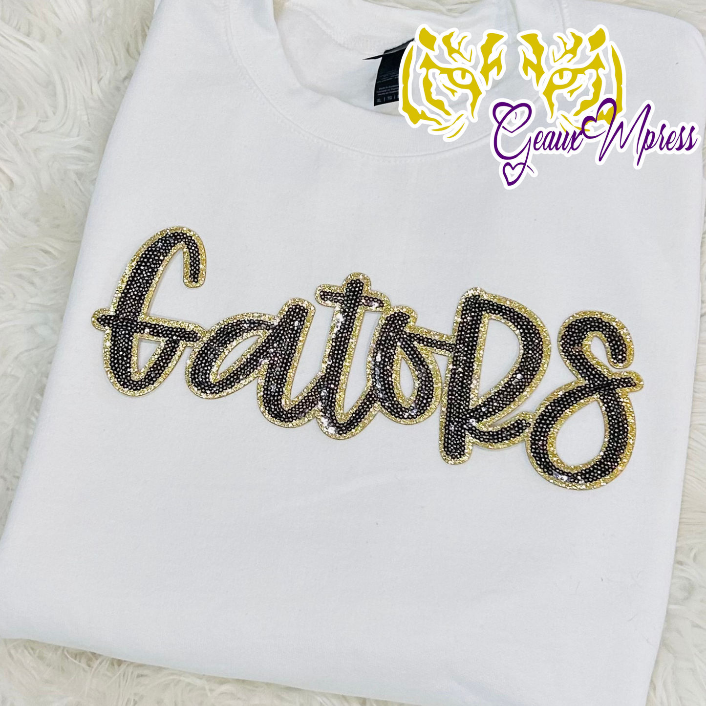 GATORS SEQUIN PATCH TEE, LONG SLEEVE AND SWEATSHIRT