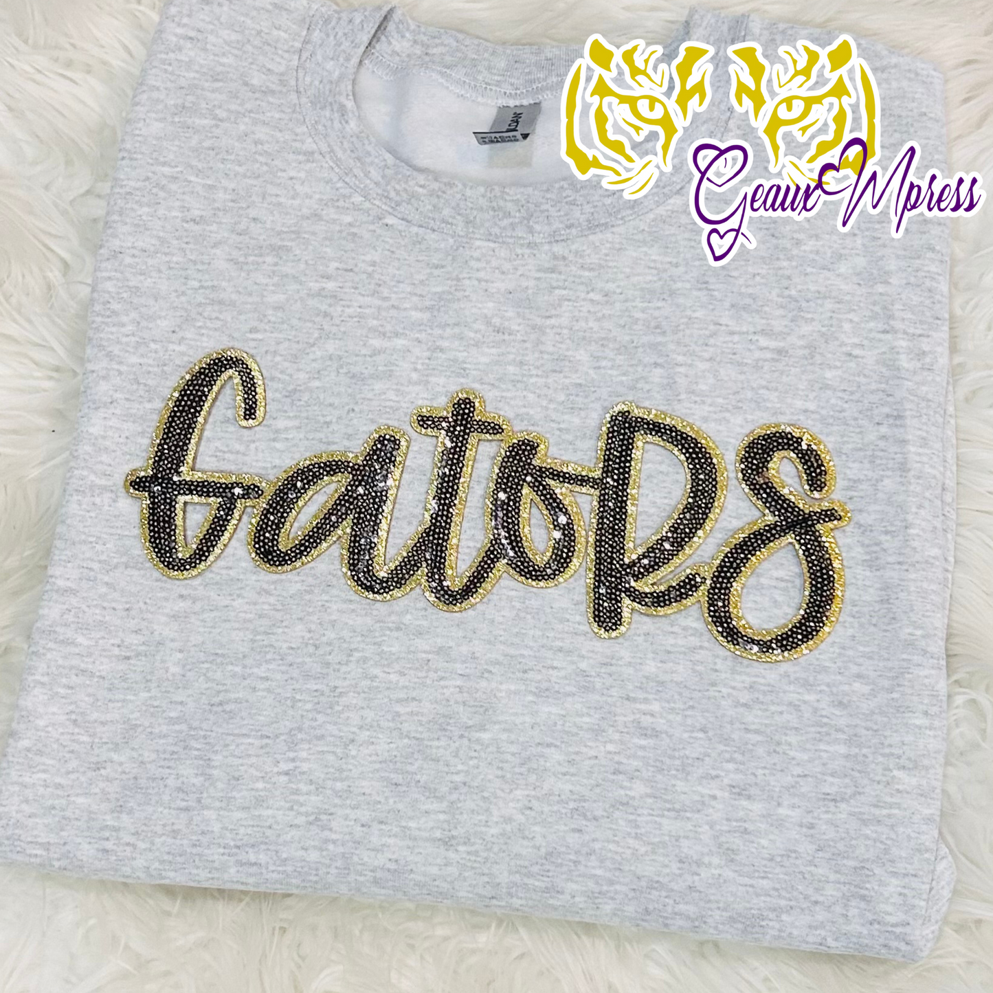 GATORS SEQUIN PATCH TEE, LONG SLEEVE AND SWEATSHIRT