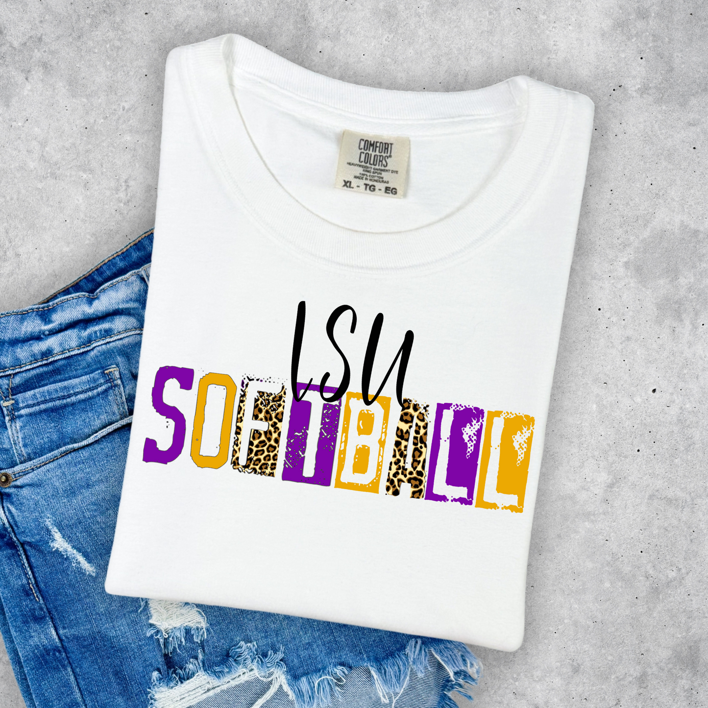 LSU SOFTBALL COMFORT COLORS TEE