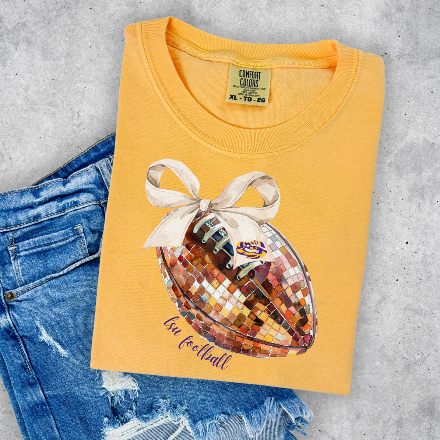 MOSAIC FOOTBALL COMFORT COLORS TEE