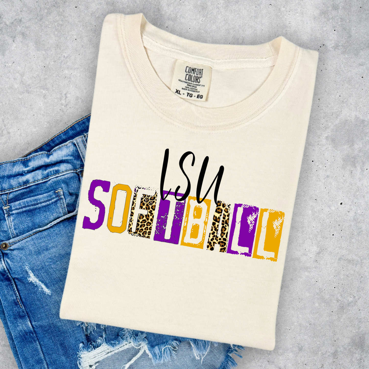 LSU SOFTBALL COMFORT COLORS TEE
