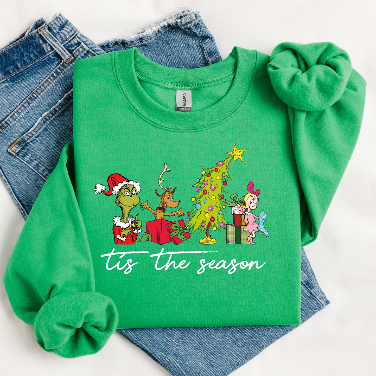 GRINCH TIS THE SEASON SHORT SLEEVE TEES, LONG SLEEVE TEES & SWEATSHIRTS
