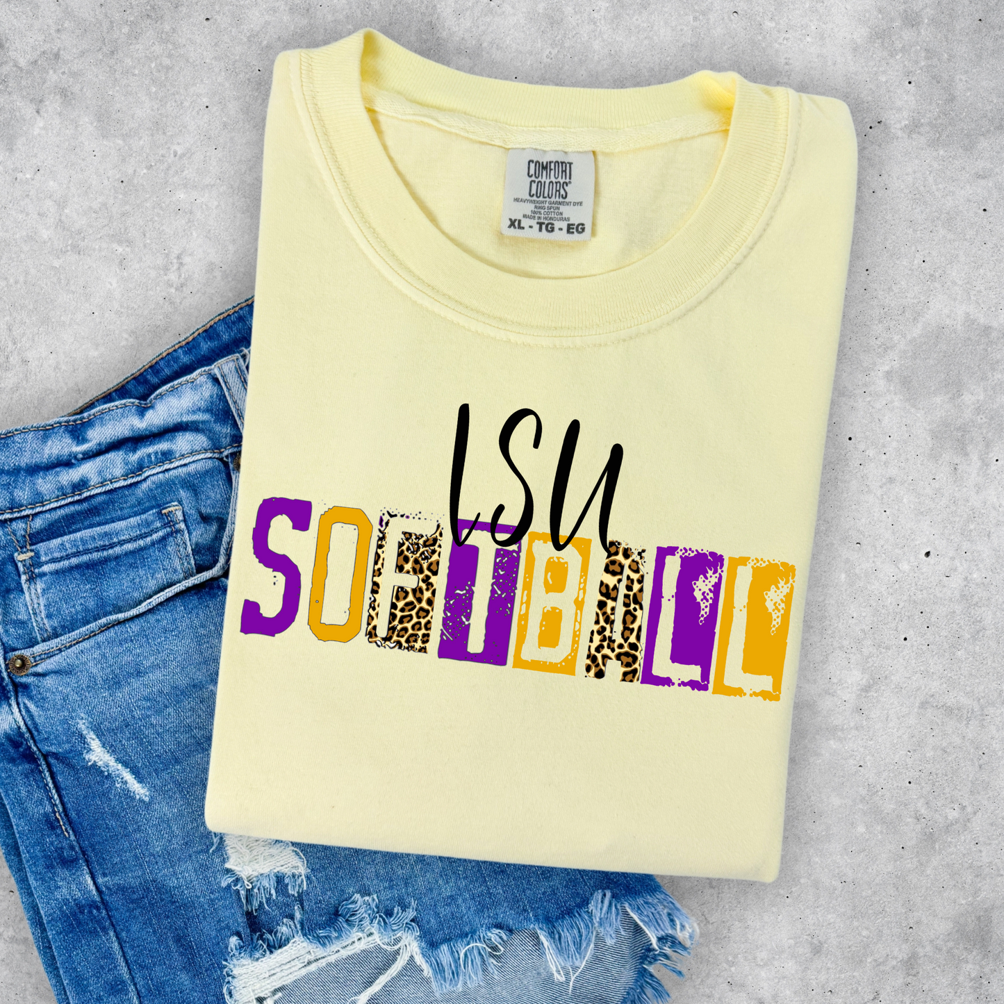 LSU SOFTBALL COMFORT COLORS TEE