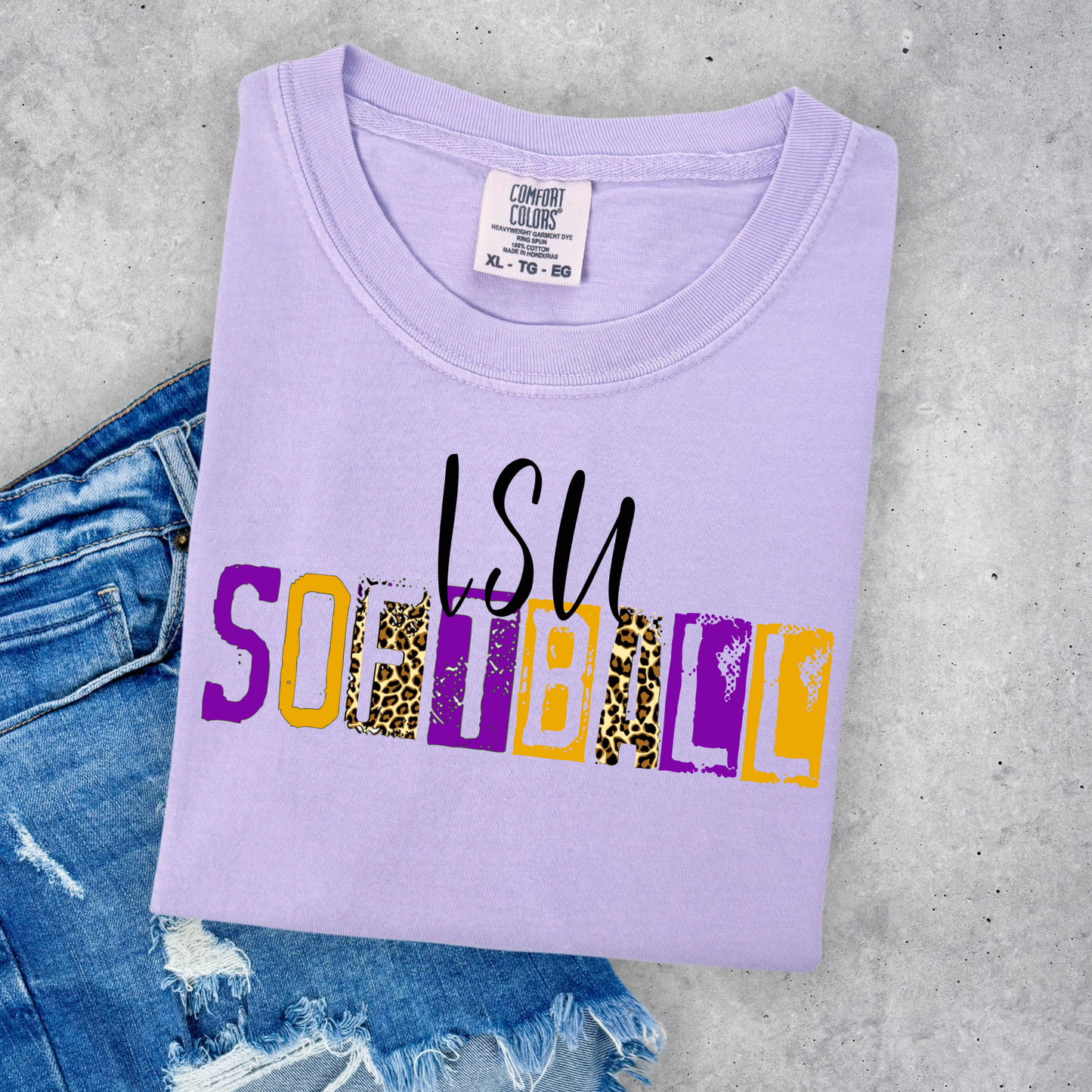LSU SOFTBALL COMFORT COLORS TEE