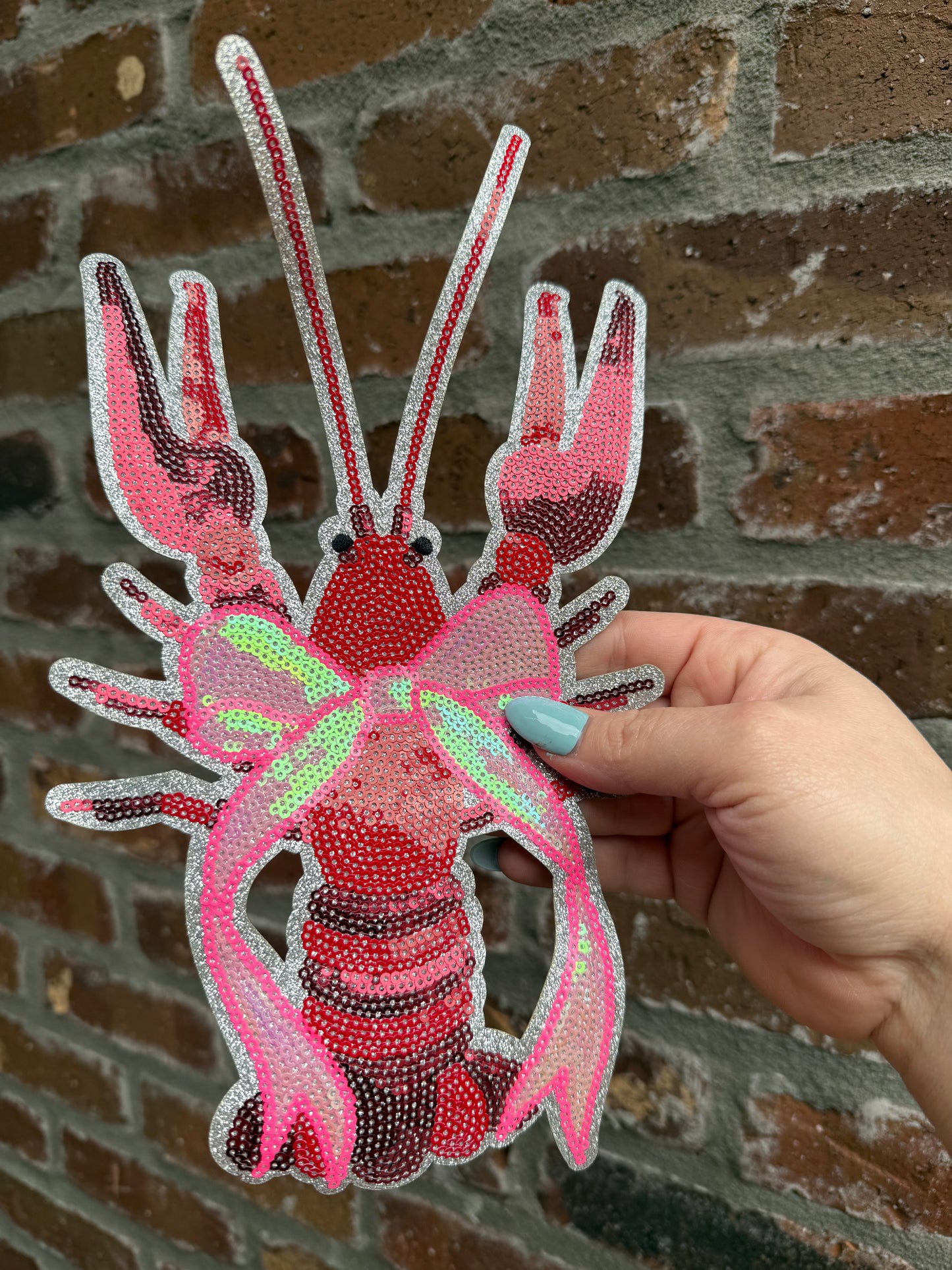 11 INCH TALL SEQUIN CRAWFISH