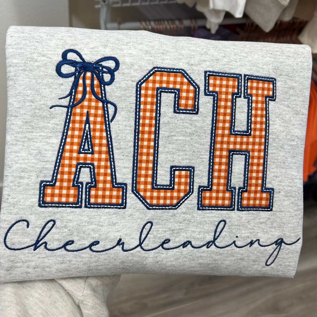 ACH Gingham Cheerleading Embroidery