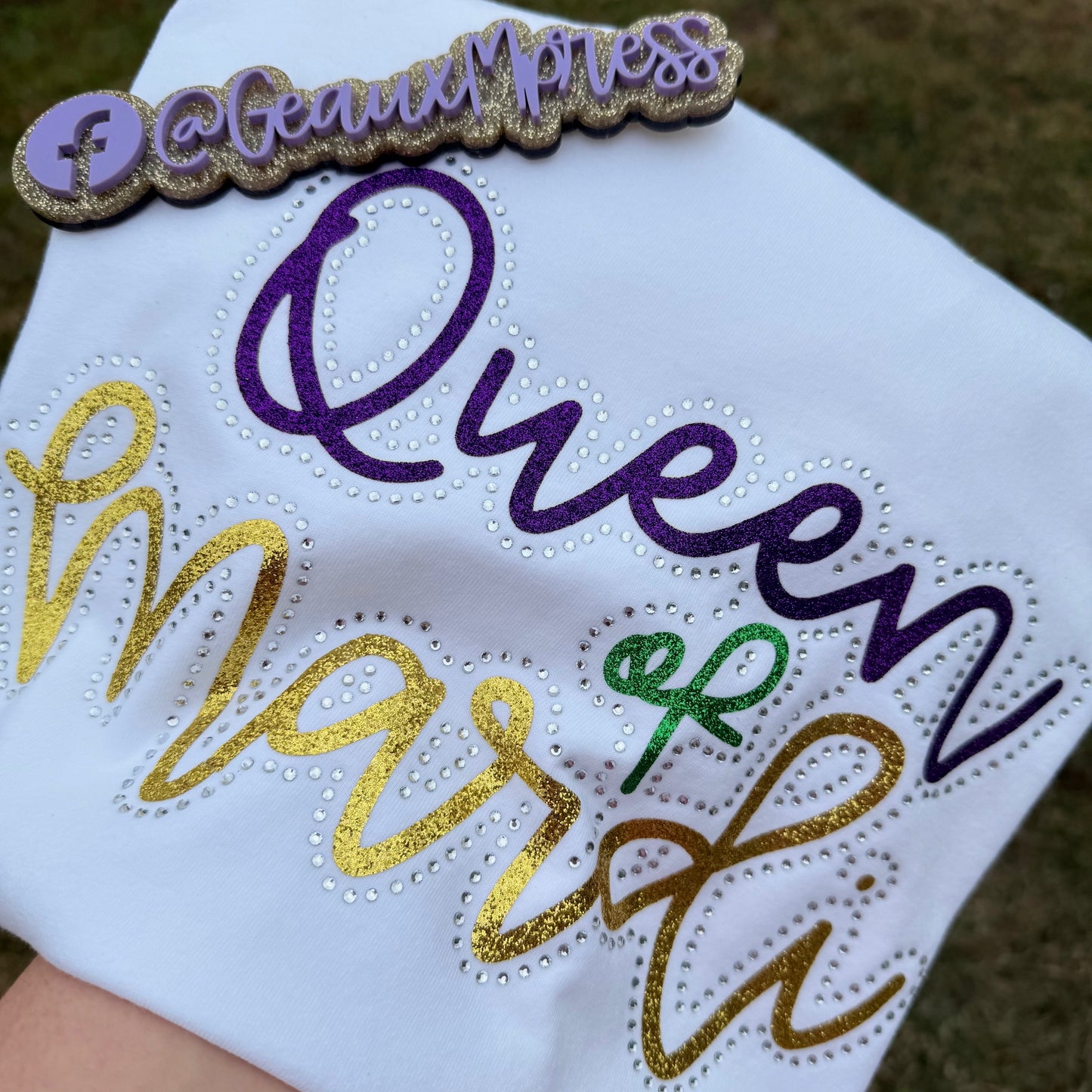 Glitter and rhinestone Queen of Mardi (YOUTH & ADULT)