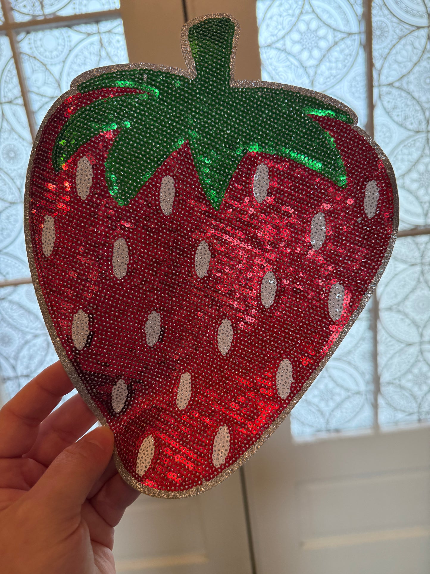 10 INCH SEQUIN STRAWBERRY