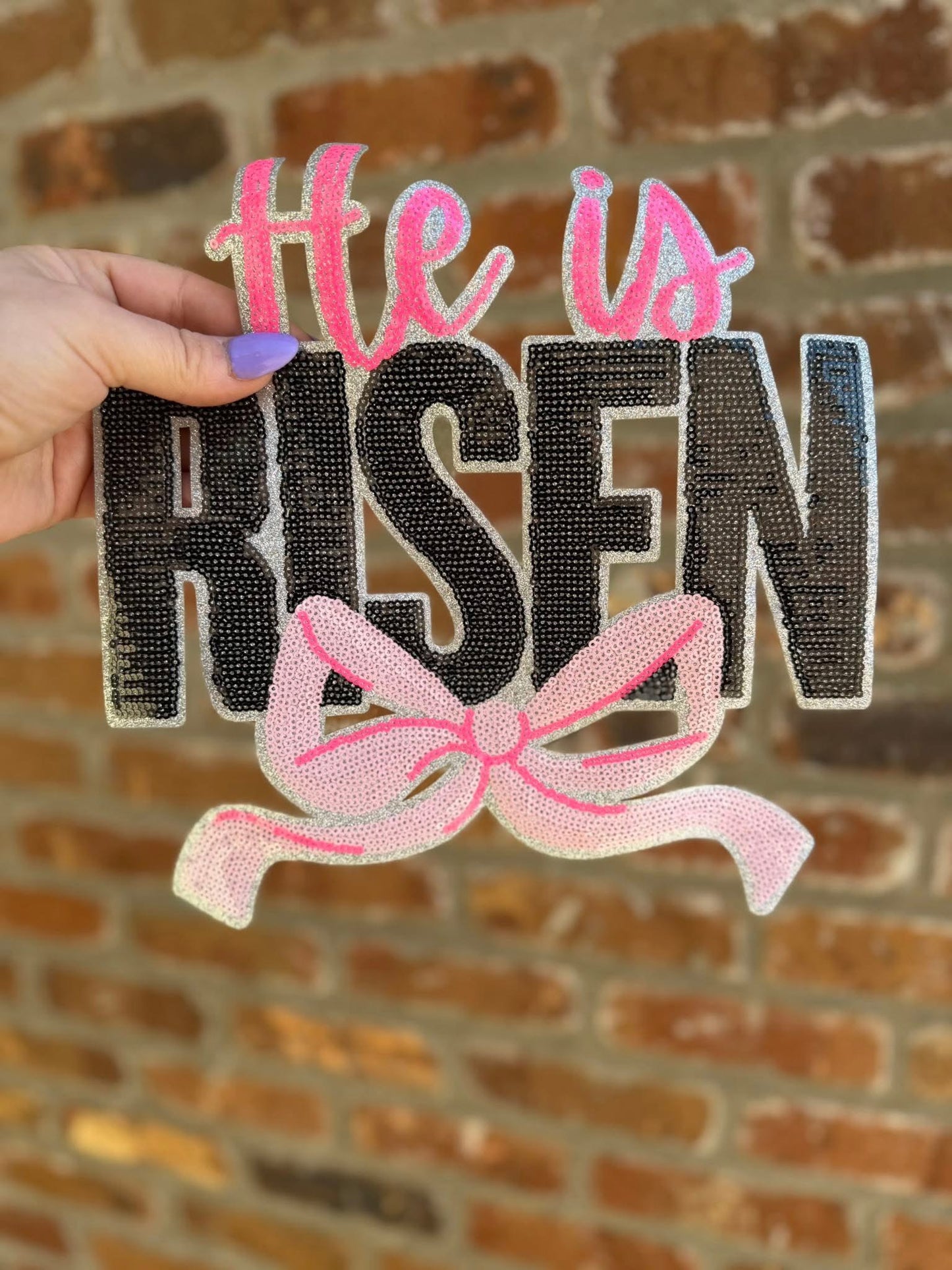 10.5 INCH HE IS RISEN PATCH