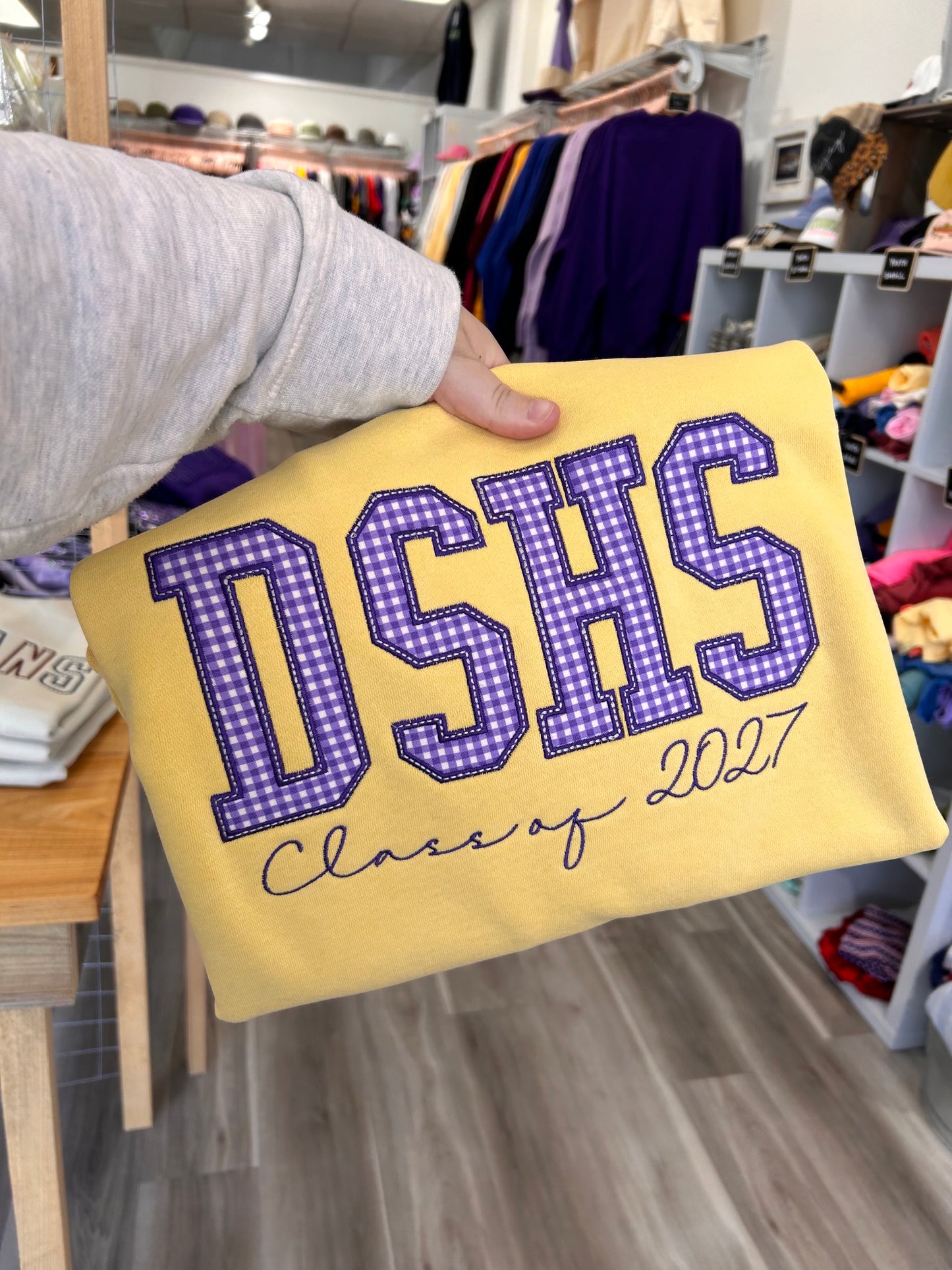 DSHS CLASS OF 2027 GINGHAM FABRIC APPLIQUE