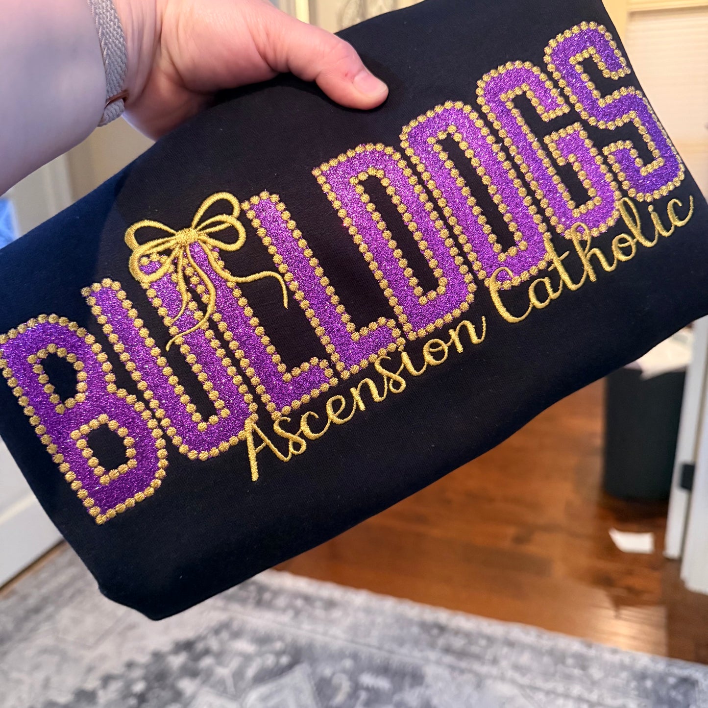 PURPLE GLITTER APPLIQUE AC BULLDOGS