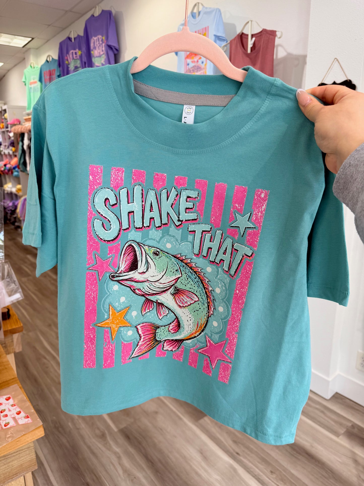 SHAKE THAT BASS CROPPED TEE, REGULAR TEE & TANK