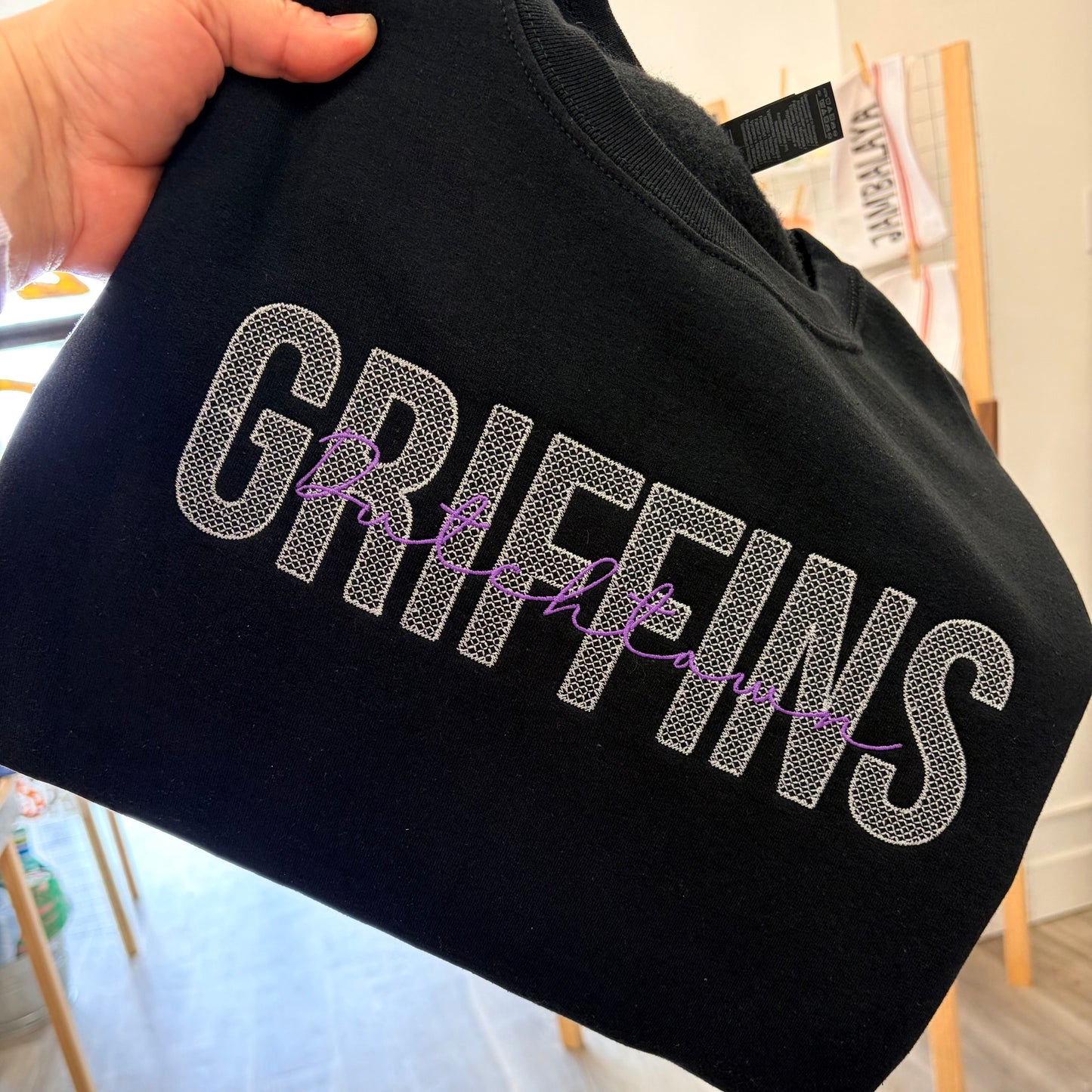 GREY AND LAVENDER DIAMOND STITCH DUTCHTOWN GRIFFINS