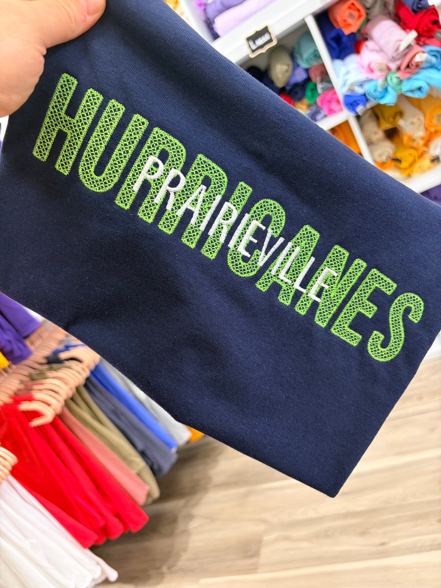 HURRICANES DIAMOND STITCH WITH BLOCK FONT