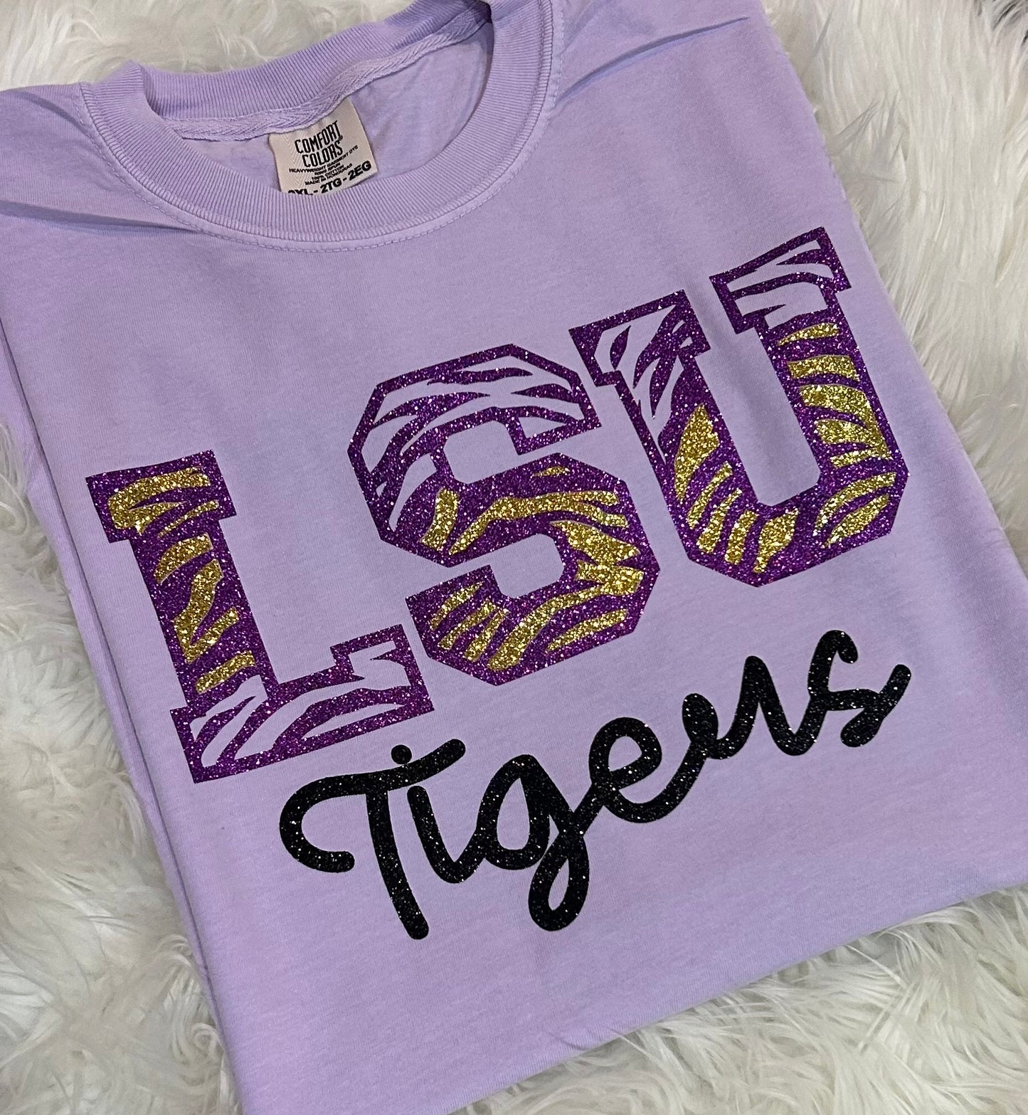 REAL GLITTER TIGER STRIPE TIGERS TEES