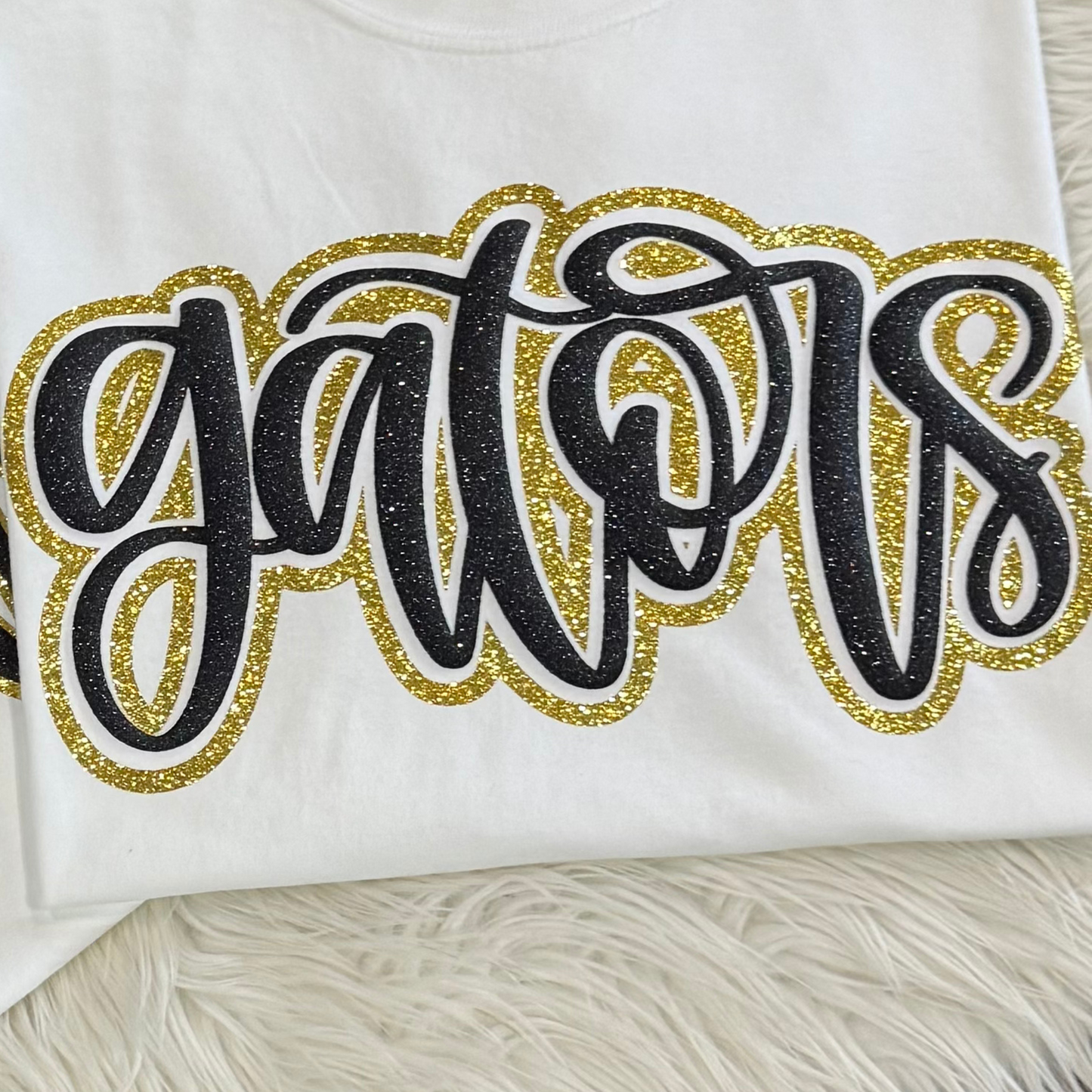 GATORS GLITTER PUFF TEE & SWEATSHIRT