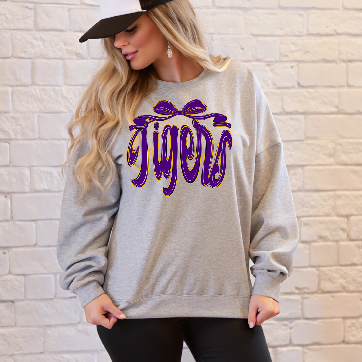 TIGERS BOW TEE & SWEATSHIRT