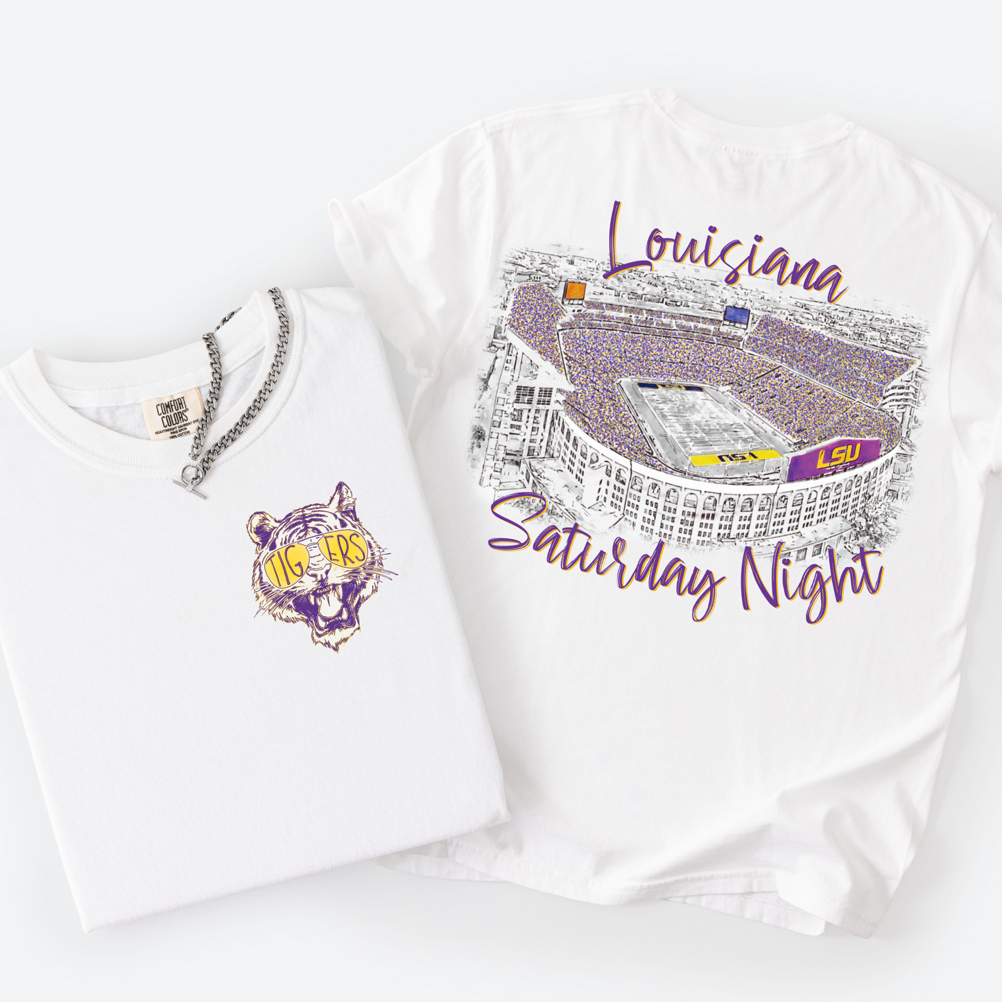 LOUISIANA SATURDAY NIGHT COMFORT COLORS TEE