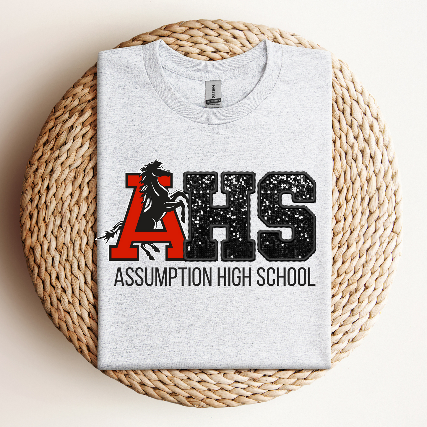 AHS FAUX GLITTER PRINTED TEES AND SWEATSHIRTS