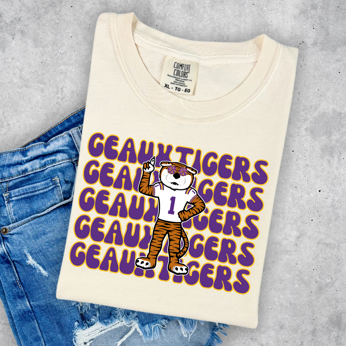 GEAUX TIGERS COMFORT COLORS TEE