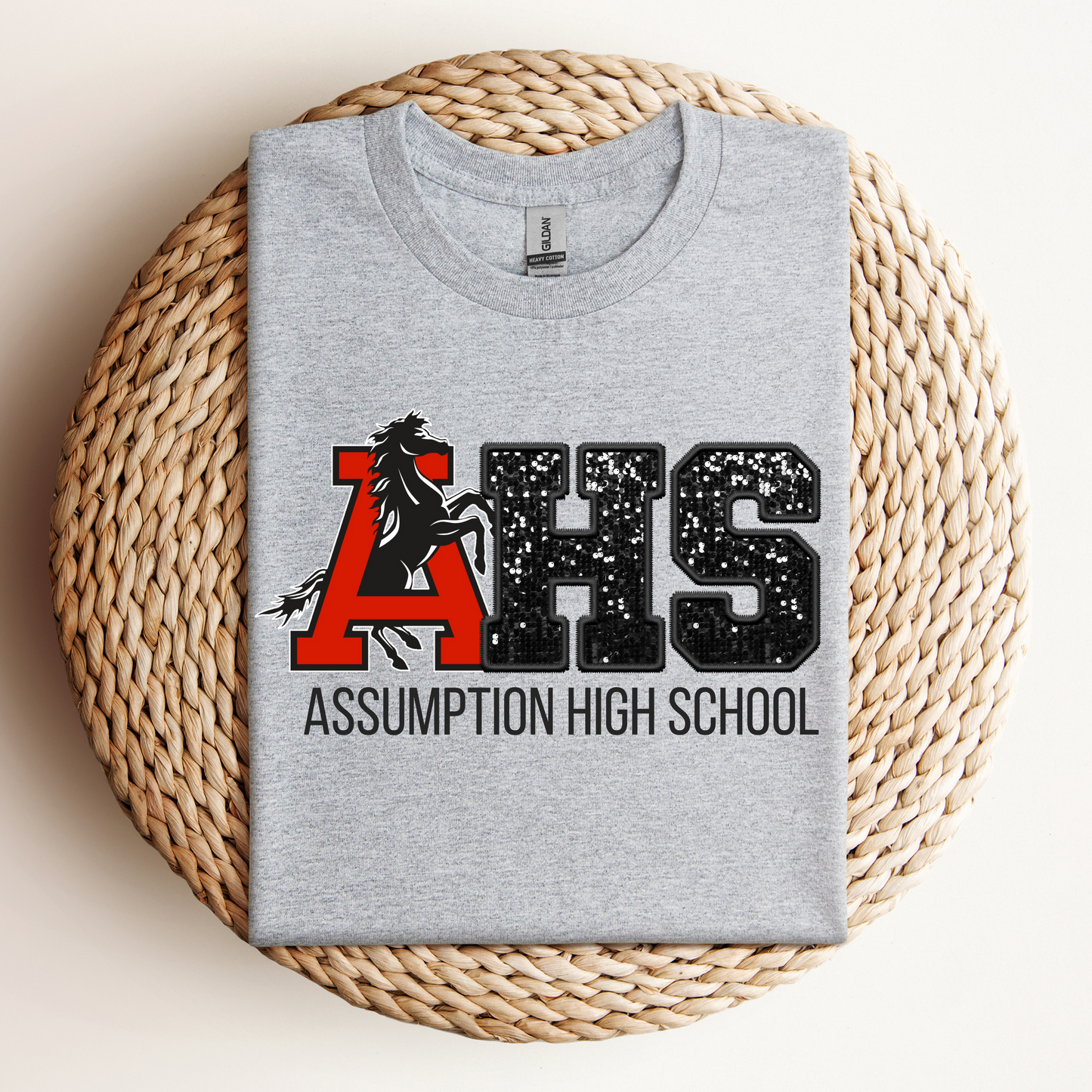AHS FAUX GLITTER PRINTED TEES AND SWEATSHIRTS
