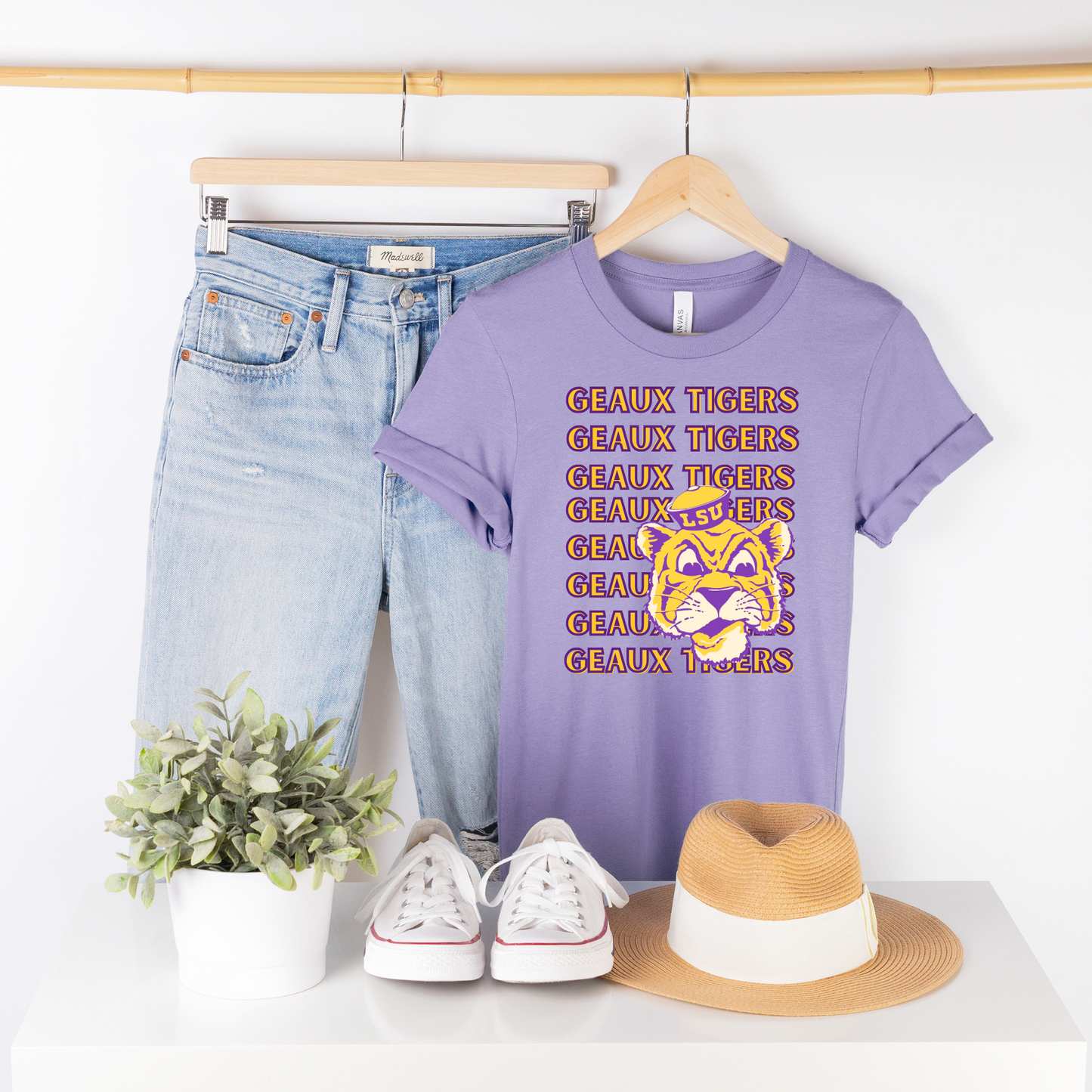 GEAUX TIGERS REPEAT TEE