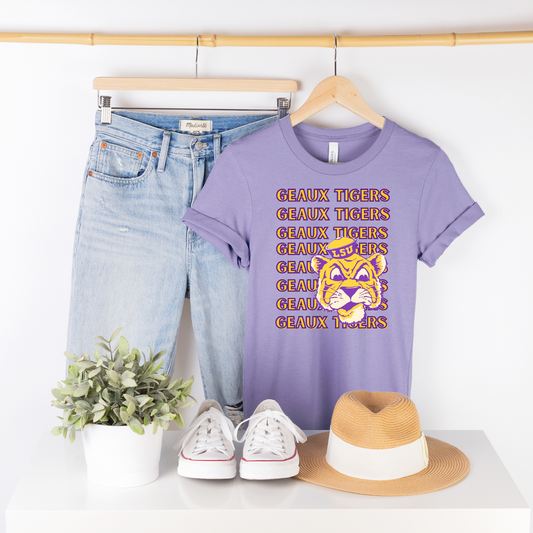 GEAUX TIGERS REPEAT TEE