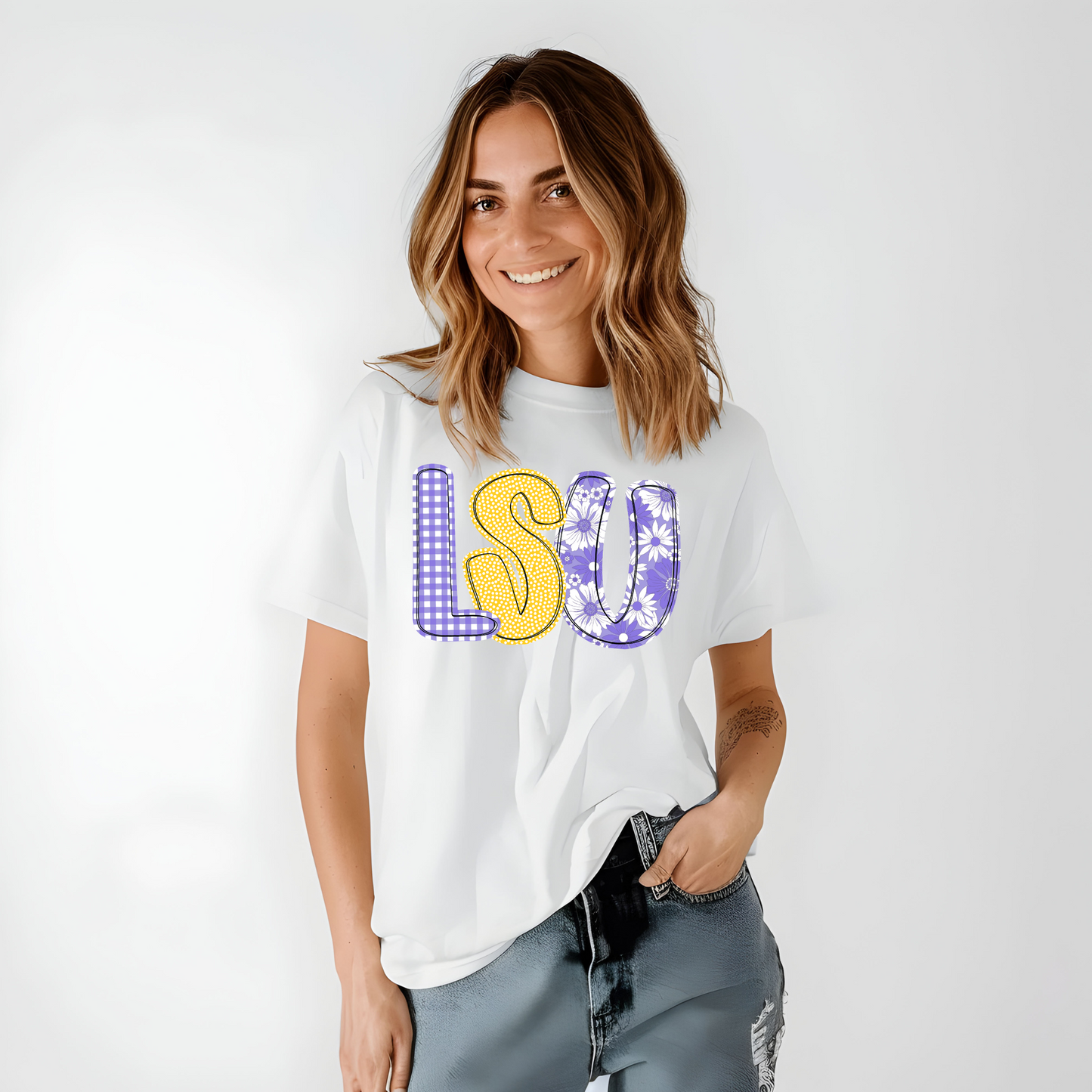 PASTEL FLORAL GAME DAY TEE