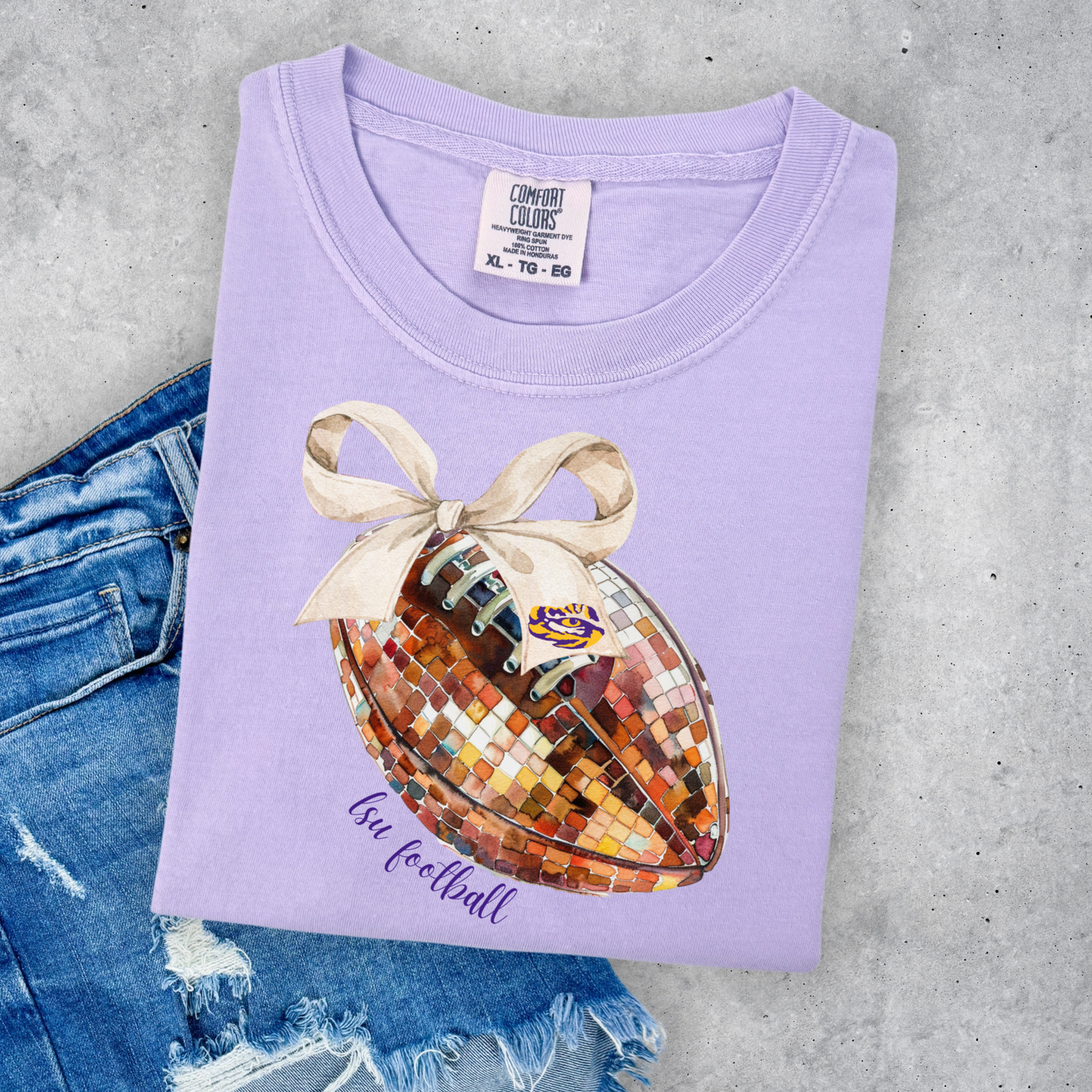 MOSAIC FOOTBALL COMFORT COLORS TEE