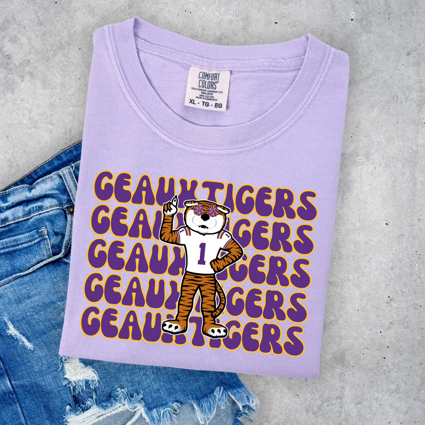 GEAUX TIGERS COMFORT COLORS TEE