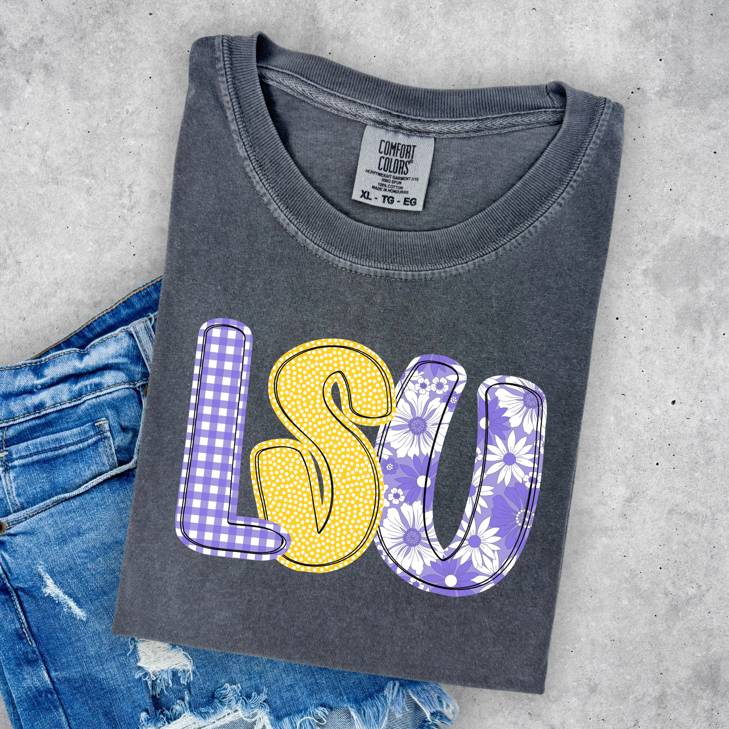 PASTEL FLORAL GAME DAY TEE