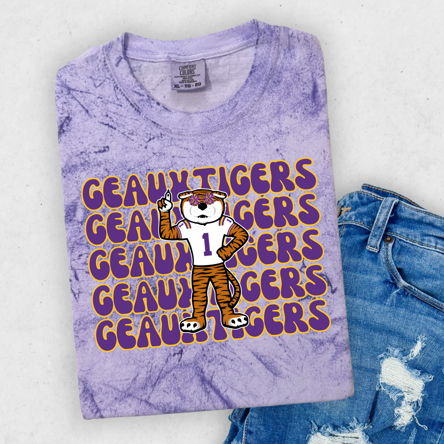 GEAUX TIGERS COMFORT COLORS TEE
