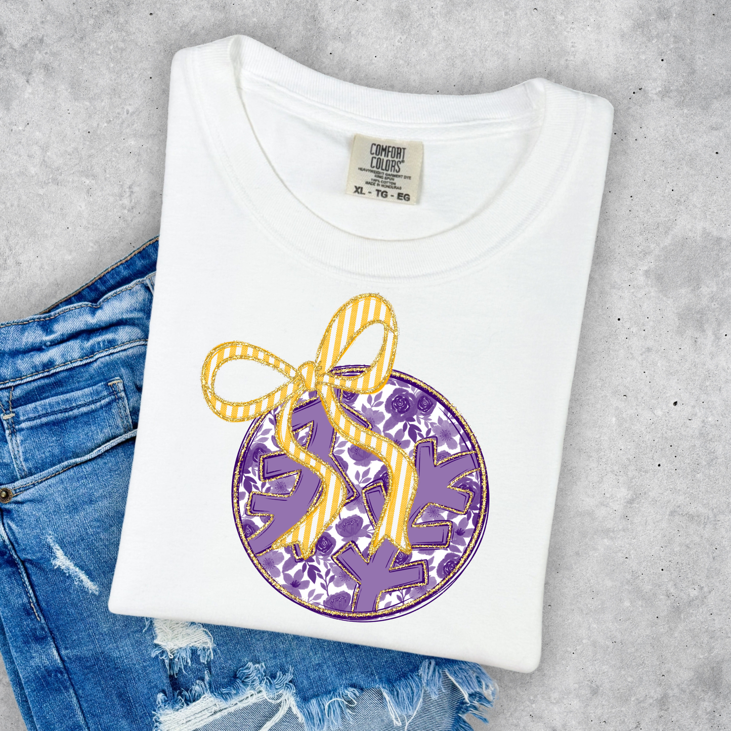 FLORAL BASEBALL COMFORT COLORS
