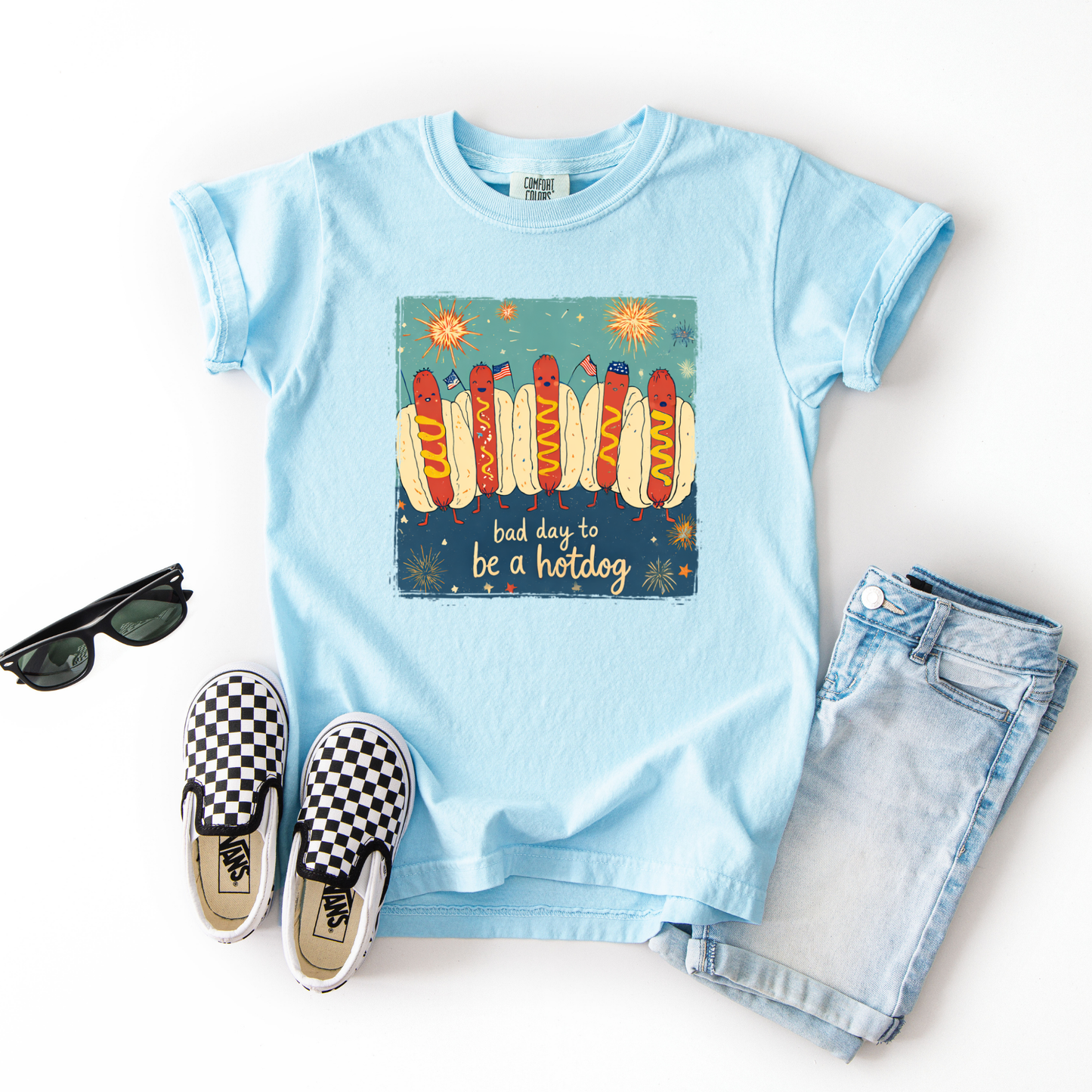 YOUTH COMFORT COLORS BAD DAY TO BE A HOTDOG