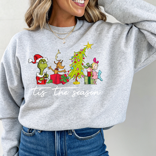GRINCH TIS THE SEASON SHORT SLEEVE TEES, LONG SLEEVE TEES & SWEATSHIRTS