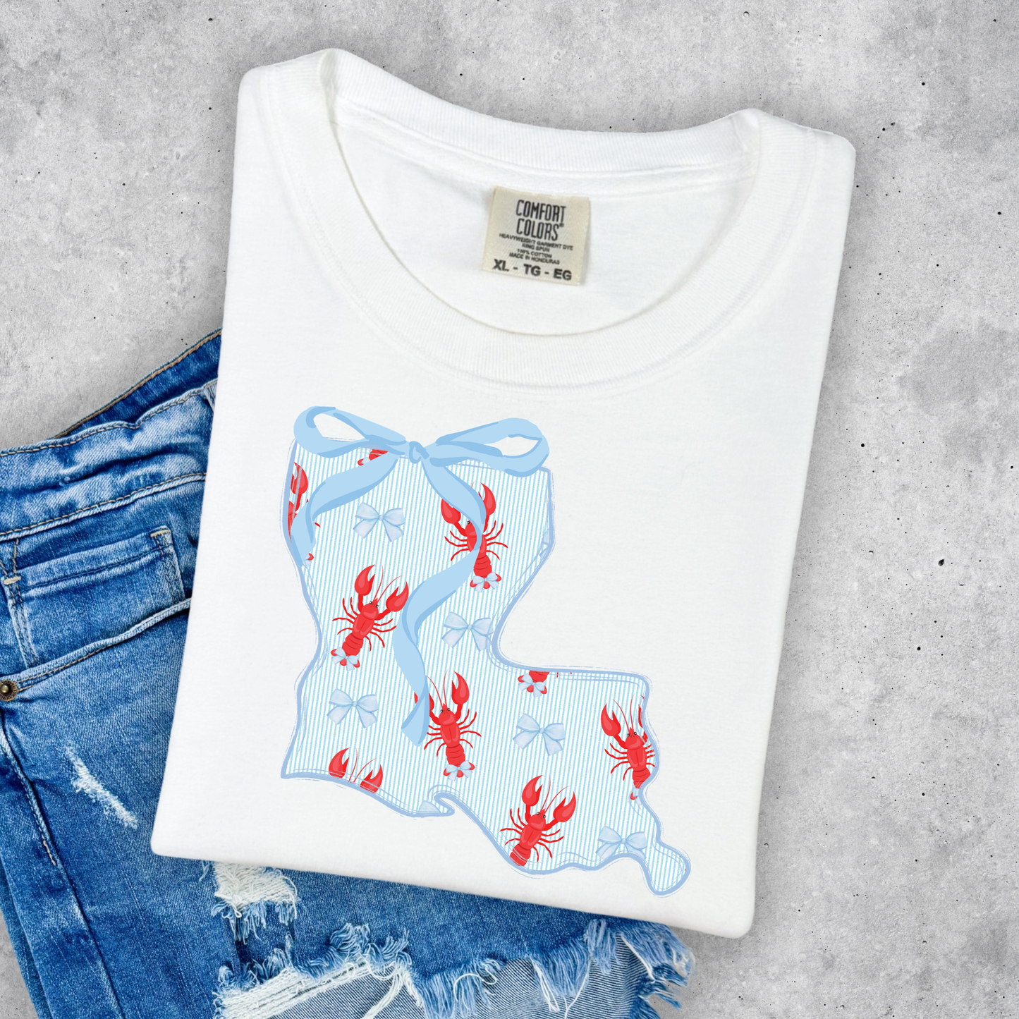 PREPPY LOUISIANA CRAWFISH COMFORT COLORS