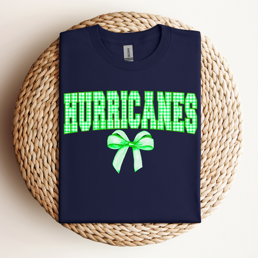 PLAID HURRICANES WITH BOW TEES & SWEATSHIRTS