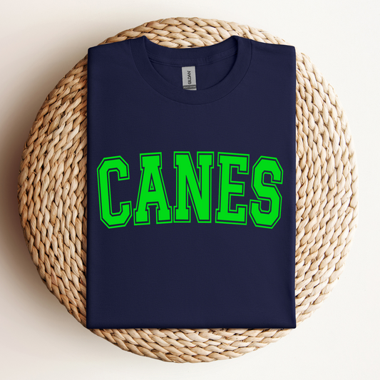 COLLEGE BLOCK FONT CANES -TEES & SWEATSHIRTS