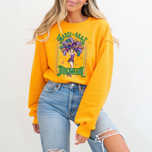 MARDI GRAS THROWGIRL GILDAN BRAND (YOUTH & ADULT)