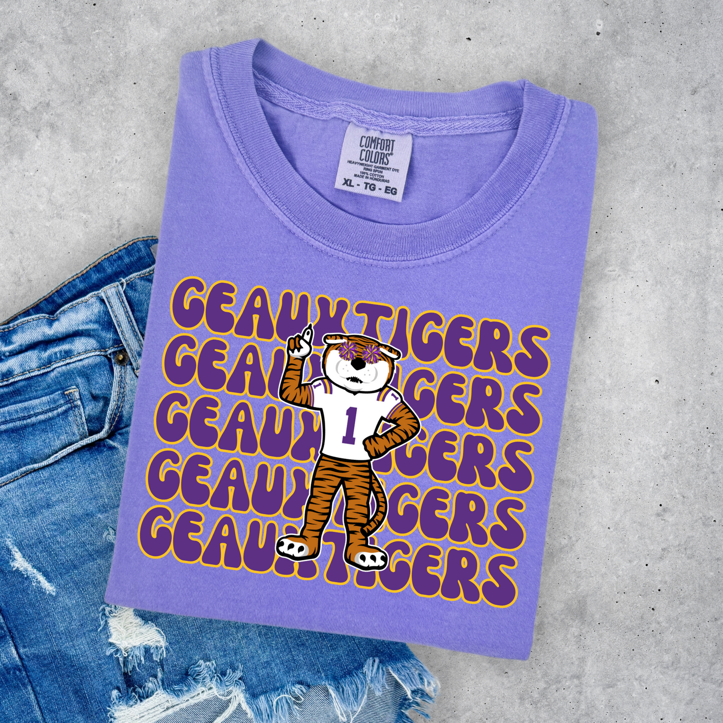 GEAUX TIGERS COMFORT COLORS TEE