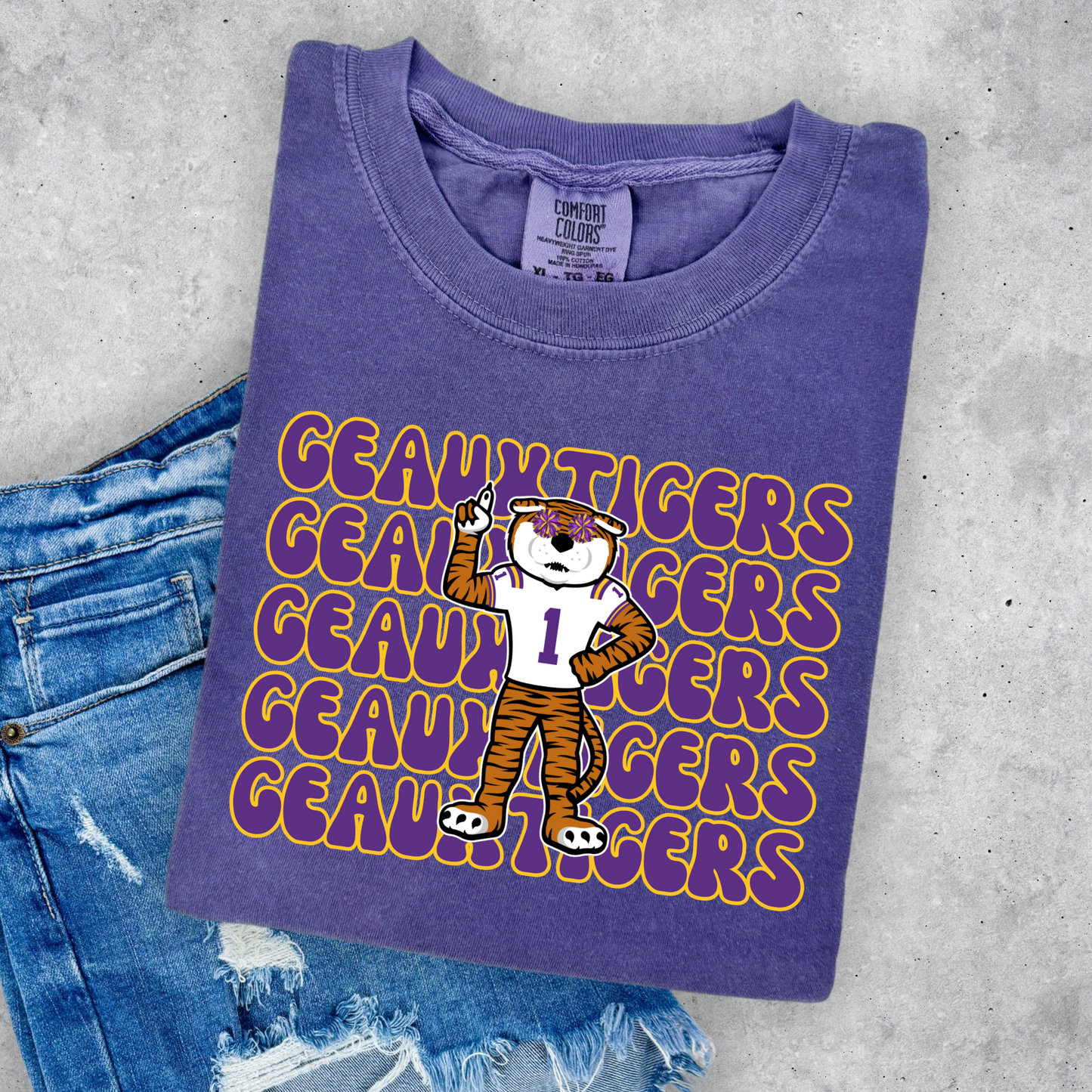 GEAUX TIGERS COMFORT COLORS TEE