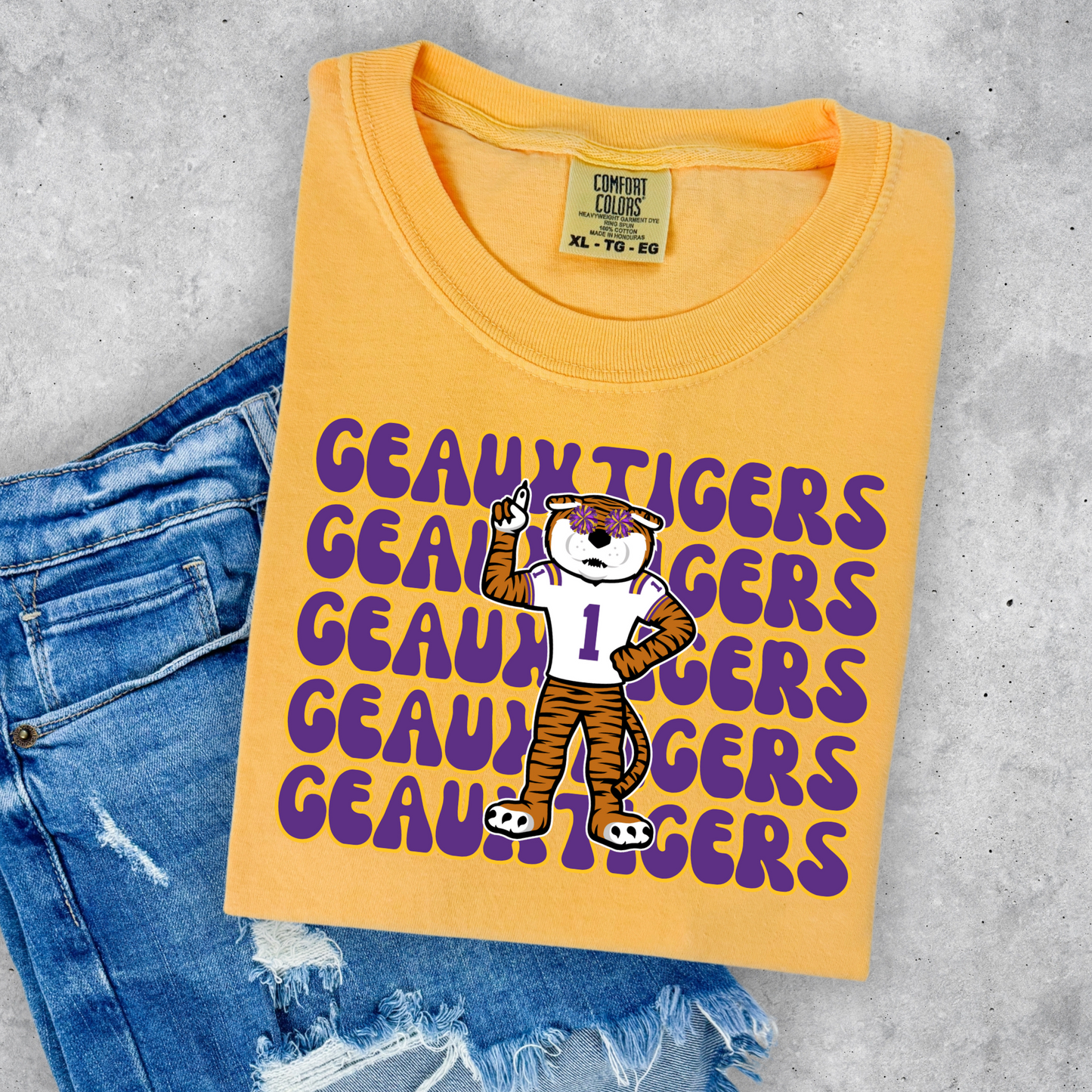GEAUX TIGERS COMFORT COLORS TEE