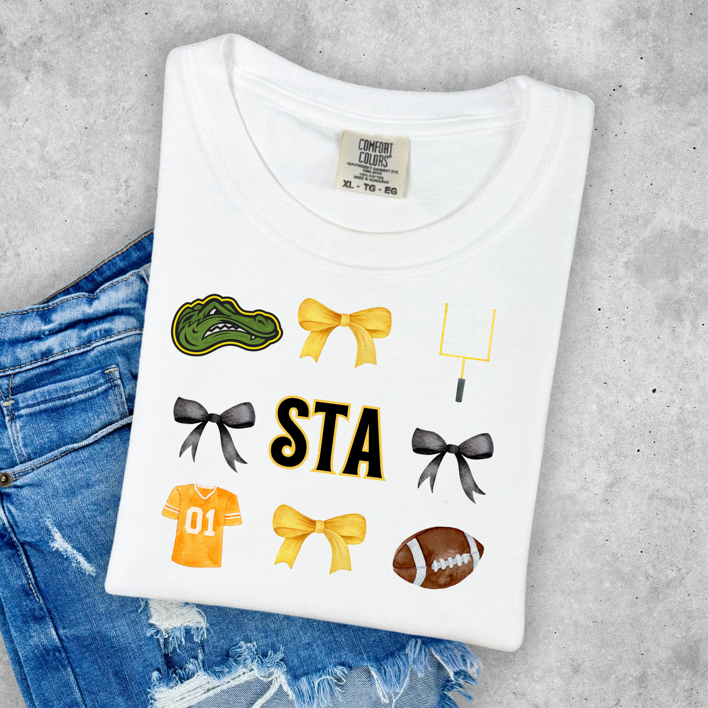 CUTE STA FOOTBALL SCHOOL SPIRIT TEES & SWEATSHIRTS