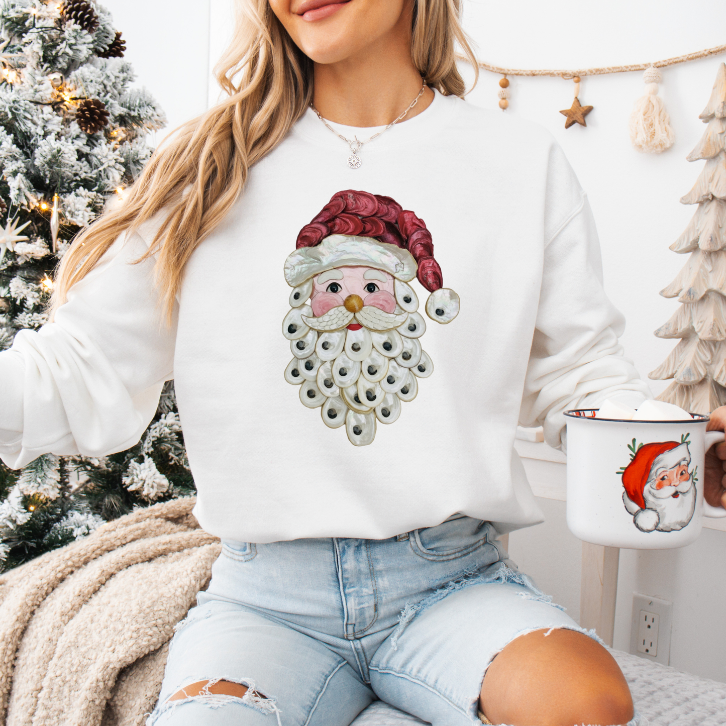 OYSTER SHELL SANTA TEES & SWEATSHIRTS