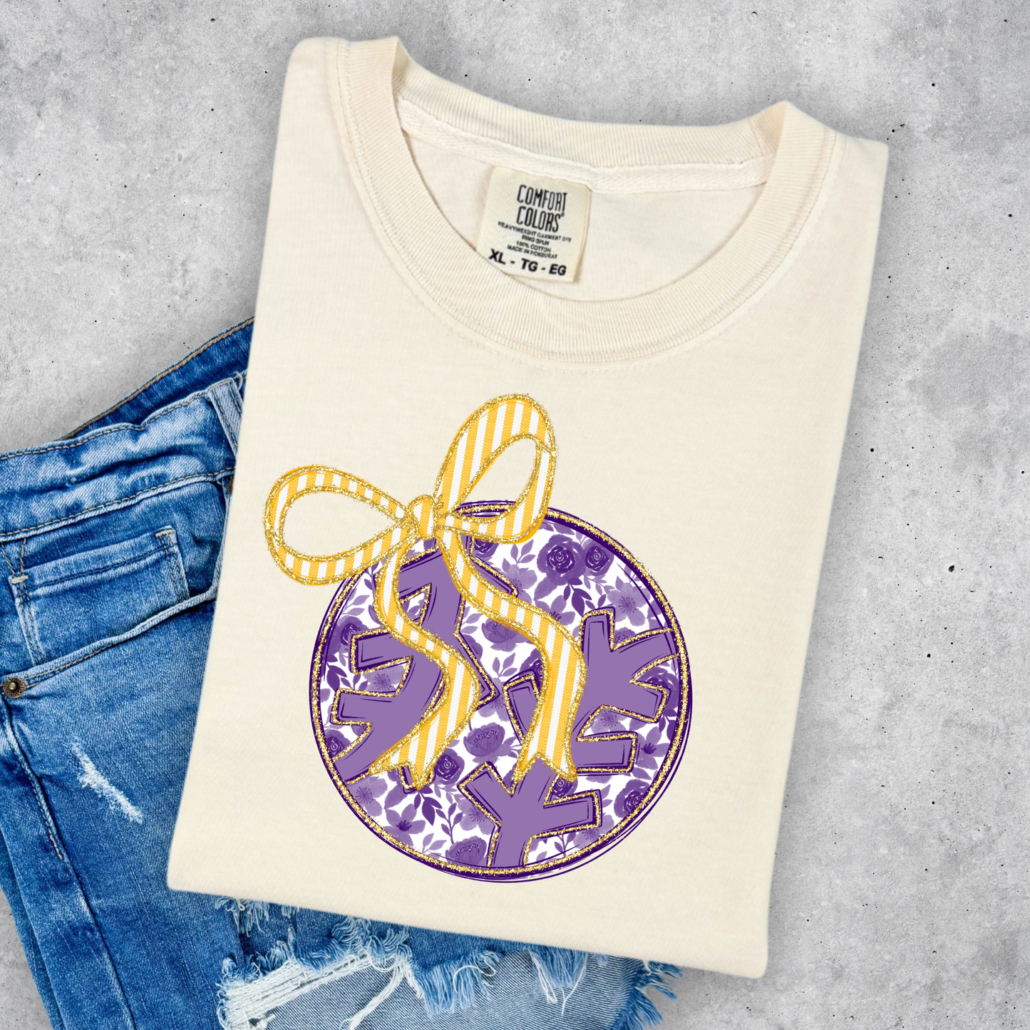 FLORAL BASEBALL COMFORT COLORS