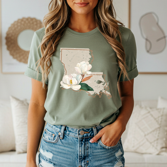 BELLA CANVAS SAGE LOUISIANA TEE