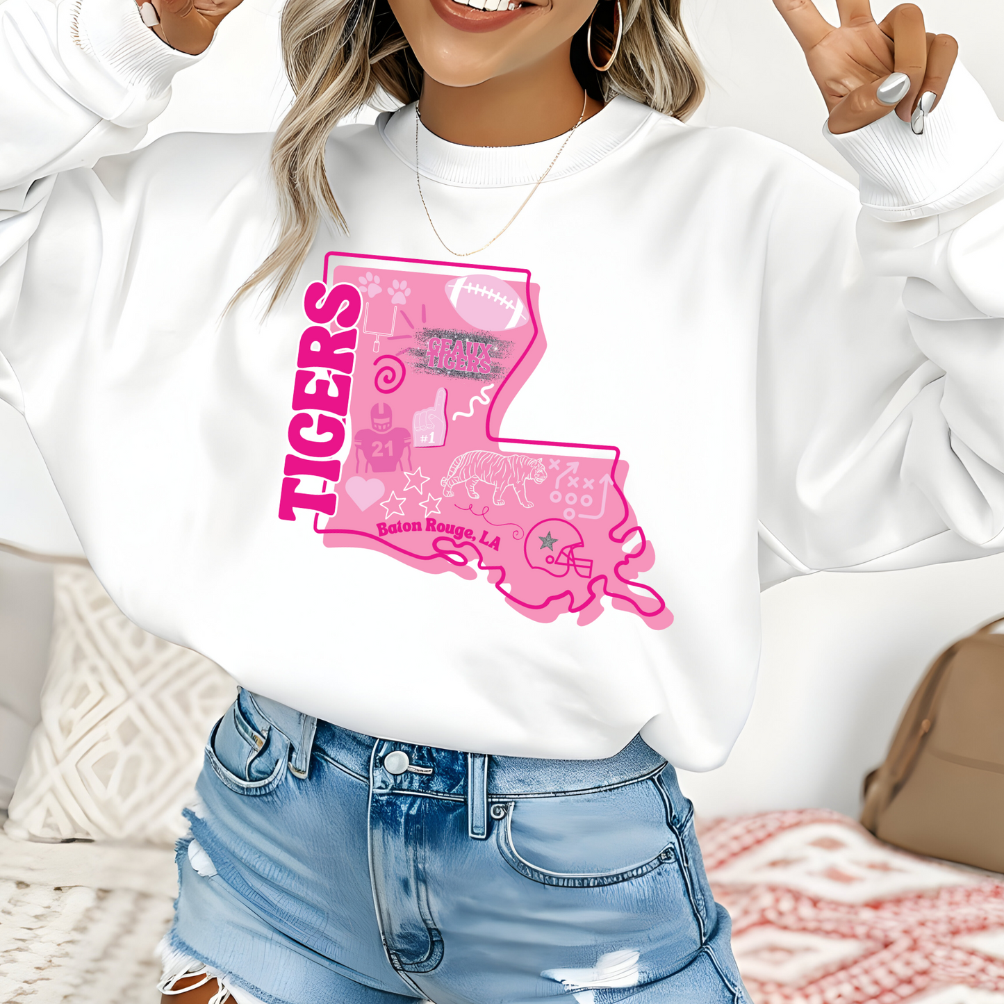 PINK TIGERS TEES AND SWEATSHIRTS