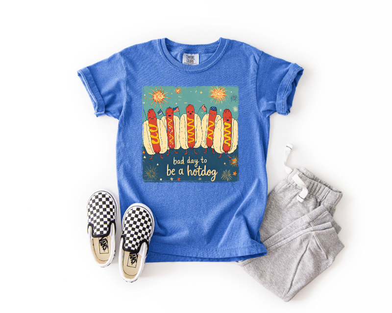 YOUTH COMFORT COLORS BAD DAY TO BE A HOTDOG